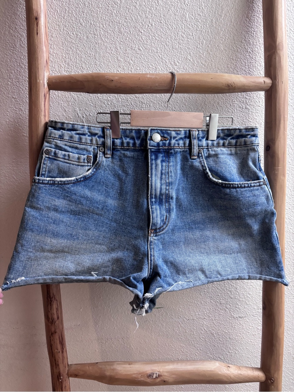 Billabong Washed Blue High-Rise Denim Cutoff Shorts